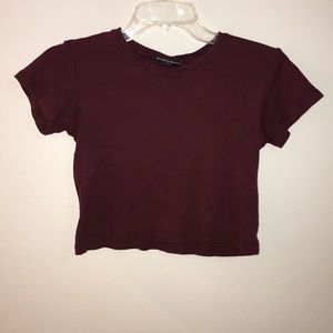 Brandy Melville maroon crop top